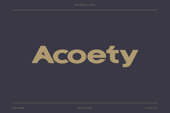 Acoety: A Modern Sans Serif for Thoughtful Typography