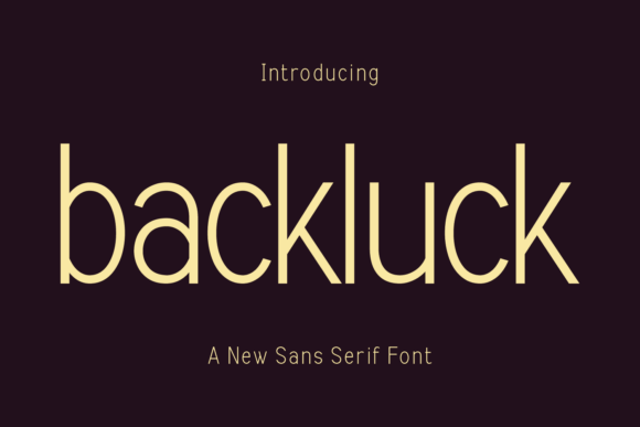 Backluck Sans Serif Font for Handmade Creations
