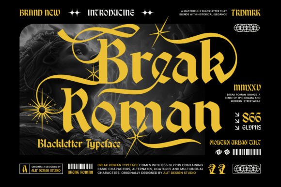 Break Roman: A Gothic Serif Font for Editorial Elegance