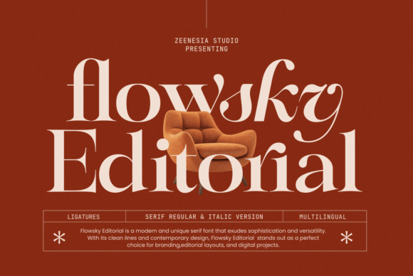 Flowsky Editorial: A Modern Serif for Digital Branding