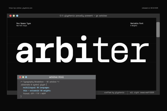 Gc Arbiter: A Modern Typeface for Handmade Creations