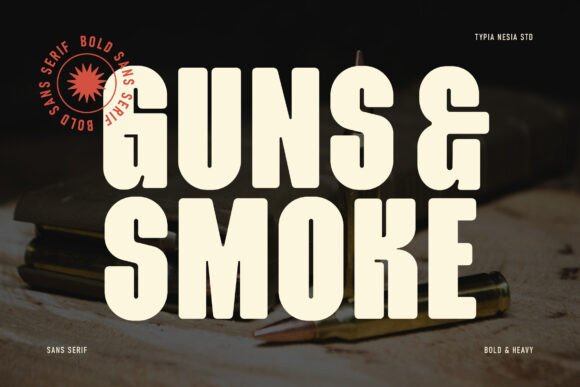 Guns Smoke: A Bold Sans Serif Font for Modern Web Design