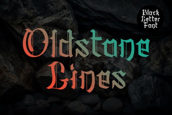 Oldstone Lines: A Bold Blackletter Typeface for Digital Marketing