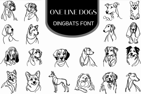 One Line Dogs: A Playful Font for Modern Web Design