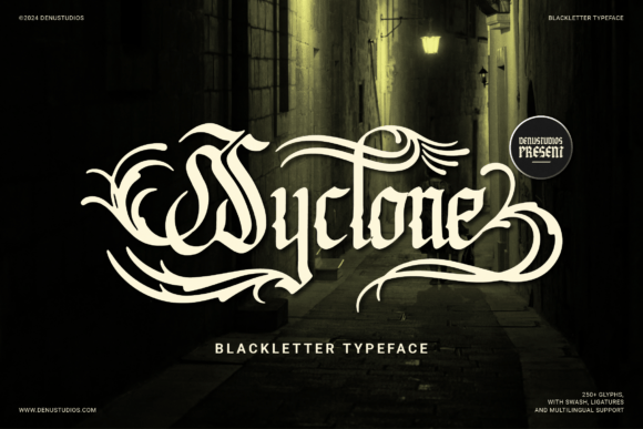 Syclone: A Bold Blackletter Font for Digital Design
