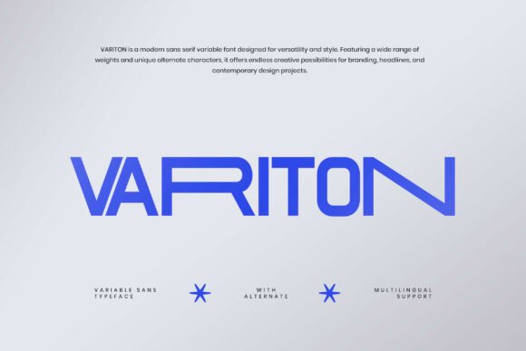 Variton: A Modern Sans Serif Font for Craft and Commercial Projects